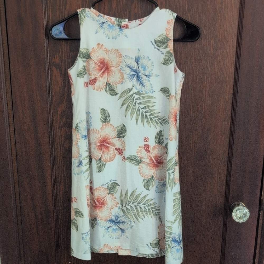 Mango House Hawaiian Girls Tank Dress Size Girls 6/7 Vacation